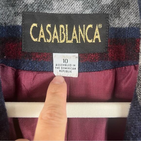 Vintage | Aztec Tribal Wool Blend Oversized Blazer Suit Coat Jacket Cottage 10 - Picture 5 of 6